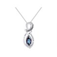thumbnail image 1 of RYLOS Necklace White Gold 14K Designer Necklace Marquise Gemstone & White & Black Diamonds Pendant 18" Chain 10X5MM Alexandrite June Birthstone Womens Jewelry Gold Necklace, 1 of 6