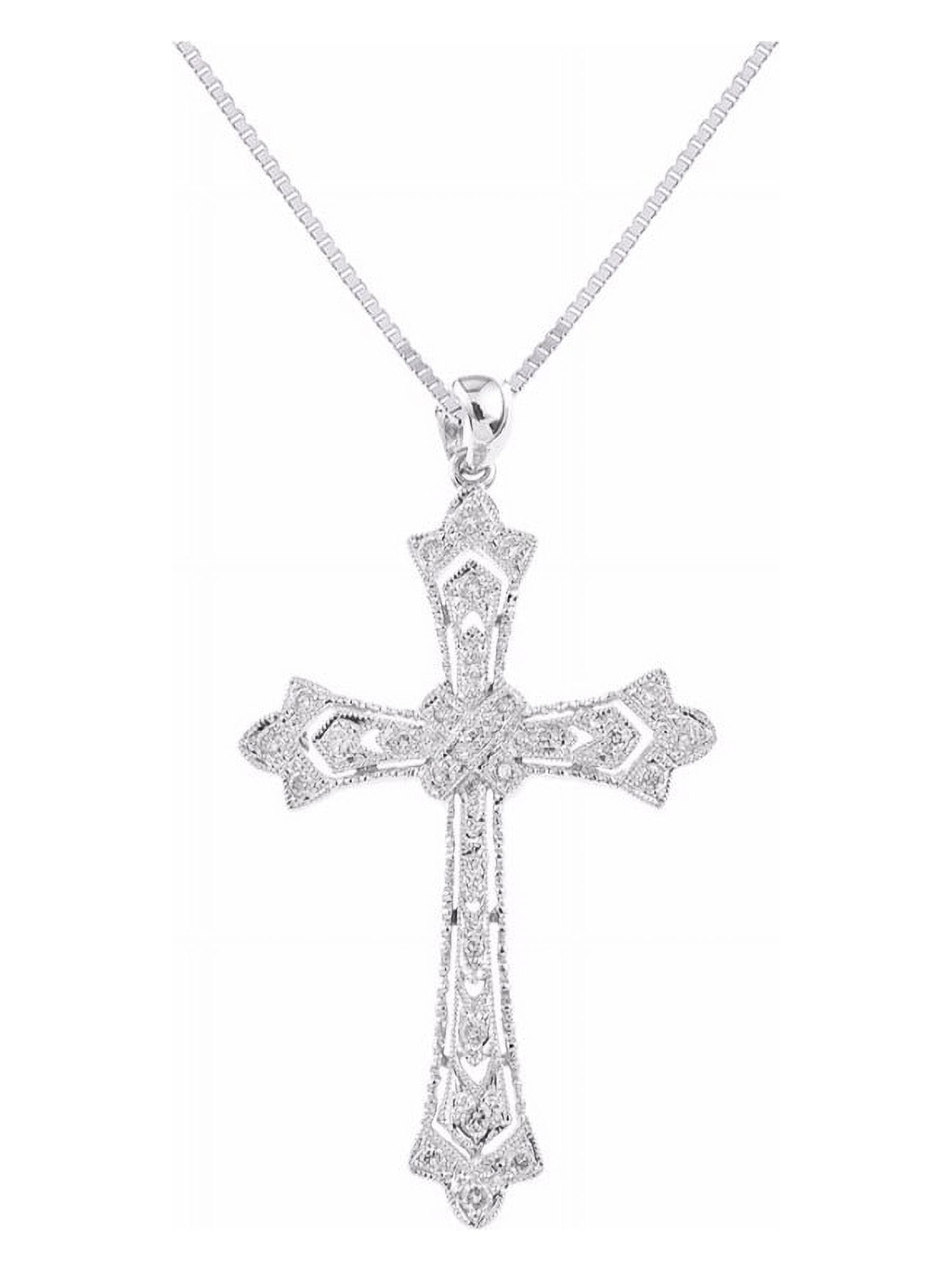 18k Rose Gold Custom Diamond Cross Pendant #102920 - Seattle Bellevue |  Joseph Jewelry