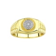 thumbnail image 1 of RYLOS Ring Yellow Gold Plated Silver Diamond Ring. Explore men's Silver rings, designer-inspired luxury Size 12, 1 of 7