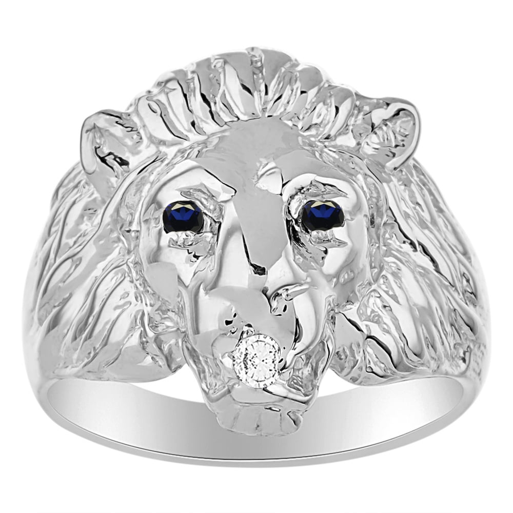 Rylos Mens Rings Gold Plated Silver Lion Head Ring Genuine Diamond in Mouth  & Color Stone Birthstones in Eyes Fun Designer Rings For Men Men's Rings  Gold Rings Alexandrite Mens Jewelry|Amazon.com