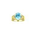 thumbnail image 1 of RYLOS Rings for Women 14K Gold Plated Silver Ring 12X10MM Gemstone &  Diamonds Great Ring for Middle or Pointer Finger December Blue Topaz Jewelry Size 9.5, 1 of 8