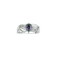 thumbnail image 1 of RYLOS Rings for Women 14K White Gold Angel Wing Birthstone Ring 7X5MM Gemstone &  Diamonds June Alexandrite Jewelry for Women Gold Rings For Women Size 10, 1 of 7