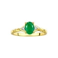 thumbnail image 1 of RYLOS Rings for Women 14K Gold Plated Silver Classic Style Birthstone Ring 7X5MM Oval Gemstone &  Diamonds May Emerald Jewelry for Women Size 7, 1 of 7