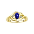 thumbnail image 1 of RYLOS Rings for Women 14K Gold Plated Silver Ring Classic Style Birthstone Ring 6X4MM Gemstone & Diamonds September Lapis Jewelry for Women Size 9, 1 of 7
