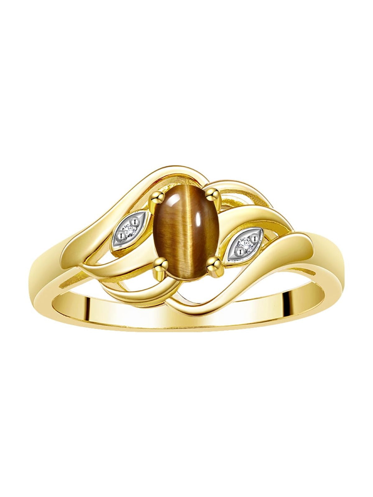 RYLOS Jewelry For Women 14K White Gold Birthstone Jewelry Ring, Earring