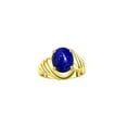 thumbnail image 1 of RYLOS Rings for Women 14K Gold Plated Silver Ring Classic Style Oval 12X10MM Solitaire Gemstone Ring June Lapis Jewelry for Women Size 6, 1 of 7