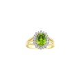thumbnail image 1 of RYLOS Rings for Women 14K Gold Plated Silver Ring Princess Diana Inspired 9X7MM Gemstone & Halo of Diamonds August Peridot Jewelry for Women Size 10, 1 of 8