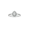 thumbnail image 1 of RYLOS Rings for Women 14K White Gold Halo of Diamonds Birthstone Ring 6X4MM Pear Tear Drop Gemstone April White Topaz Jewelry for Women  Size 9, 1 of 8