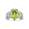 thumbnail image 1 of RYLOS Rings for Women 14K White Gold Ring 12X10MM Gemstone &  Diamonds Great Ring for Middle or Pointer Finger August Peridot Size 9.5, 1 of 8
