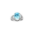 thumbnail image 1 of RYLOS Rings for Women 14K White Gold Ring Classic Designer Style Oval 12X10MM Solitaire Gemstone Ring December Blue Topaz Jewelry for Women Size 7, 1 of 7