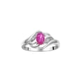 thumbnail image 1 of RYLOS Rings for Women Sterling Silver Ring Classic Style Birthstone Ring 6X4MM Gemstone &  Diamonds July Star Ruby Jewelry for Women Size 10, 1 of 8