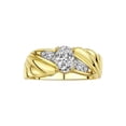 thumbnail image 1 of RYLOS Rings for Women 14K Yellow Gold Angel Wing Birthstone Ring 7X5MM Gemstone &  Diamonds April White Topaz Jewelry for Women Size 5, 1 of 7