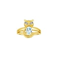 thumbnail image 1 of RYLOS Rings for Women 14K Yellow Gold CAT Ring Oval 7X5MM Gemstone &  Sparkling Diamonds March Aquamarine Jewelry Size 13, 1 of 8