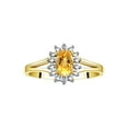 thumbnail image 1 of RYLOS Rings for Women 14K Yellow Gold Ring Classic Halo Diamond Birthstone Ring 6X4MM Oval November Citrine Jewelry for Women  Size 10, 1 of 8