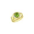 thumbnail image 1 of RYLOS Rings for Women 14K Yellow Gold Ring XOXO Hugs & Kisses 9X7MM Gemstone & Diamond Ring August Peridot Jewelry for Women Size 9, 1 of 8