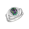 thumbnail image 1 of RYLOS Rings for Women Silver Ring XOXO Hugs & Kisses 9X7MM Gemstone & Diamond Ring June Alexandrite Jewelry for Women Size 11.5, 1 of 8