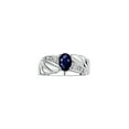 thumbnail image 1 of RYLOS Rings for Women Sterling Silver Angel Wing Birthstone Ring 7X5MM Gemstone & Diamonds September Sapphire Jewelry for Women Size 9, 1 of 7