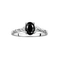 thumbnail image 1 of RYLOS Rings for Women Sterling Silver Classic Style Birthstone Ring 7X5MM Oval Gemstone &  Diamonds October Onyx Jewelry for Women Size 7, 1 of 7