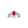 thumbnail image 1 of RYLOS Rings for Women Sterling Silver Ring Classic Style Birthstone Ring 6X4MM Gemstone &  Diamonds JulyRuby Jewelry for Women Size 6, 1 of 7