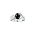 thumbnail image 1 of RYLOS Rings for Women Sterling Silver Ring Oval 9X7MM Gemstone & Diamonds Classic Design October Onyx Jewelry for Women Size 8, 1 of 7