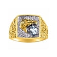 thumbnail image 1 of *RYLOS Simply Elegant Beautiful Aquamarine & Diamond Ring - March Birthstone*, 1 of 4