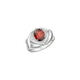 thumbnail image 1 of RYLOS Rings for Women Silver Ring XOXO Hugs & Kisses 9X7MM Gemstone & Diamond Ring January Garnet Jewelry for Women Size 5, 1 of 7