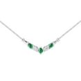 thumbnail image 1 of *RYLOS Simply Elegant Beautiful Green Emerald & Diamond Necklace - May Birthstone*, 1 of 4