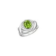 thumbnail image 1 of RYLOS Rings for Women Silver Ring XOXO Hugs & Kisses 9X7MM Gemstone & Diamond Ring August Peridot Jewelry for Women Size 10, 1 of 7