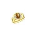 thumbnail image 1 of RYLOS Rings for Women 14K Gold Plated Silver Ring XOXO Hugs & Kisses 9X7MM Gemstone & Diamond Ring November Tiger Eye Jewelry for Women Size 10, 1 of 7
