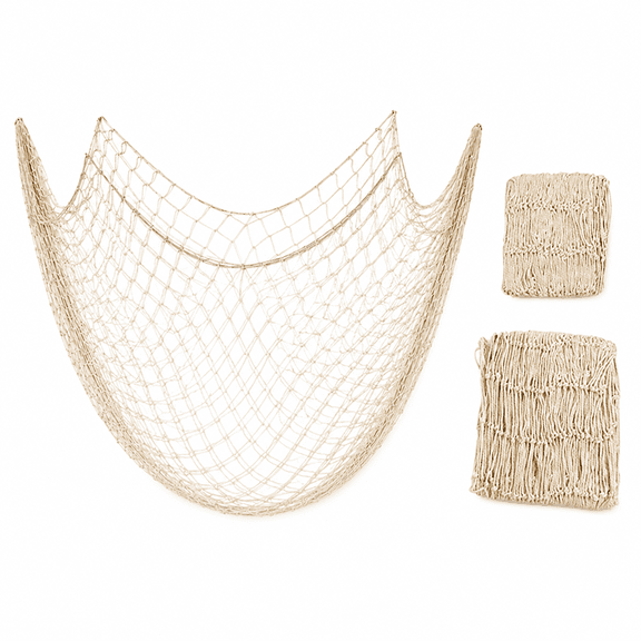 RYLZX 2 Pack Fish Net Decorations 78.7x 39.37 inches and 78.7 x 59.05 inches For party theme decoration
