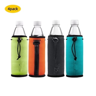 RYLZX 4 Pack Neoprene Water Bottle Sleeves Insulators Beverage Bottle Can Sleeves Covers 16 17 18 oz Beer Bottle Sleeves Coolers Holder Non-slip Neoprene Bottle Coolier Sleeves