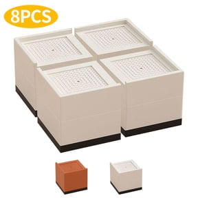 RYLZX Bed Risers Furniture Risers Heavy-Duty Rectangular Adjustable Block Lift to1.5 inches and 3 inches Desk, Sofa, Chair Legs, Refrigerator, Washing Machine Support up to 1102 pounds-white