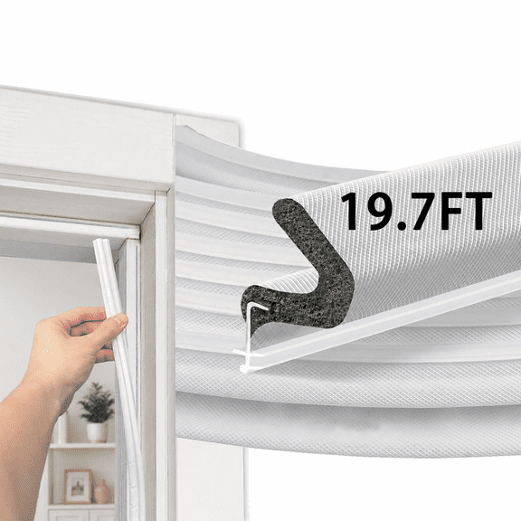 RYLZX Kerf Weather Stripping for Doors,19.7 Feet Door Weather Stripping Door Seal Strip for Large Gap,Easy Cut to Size and Installation
