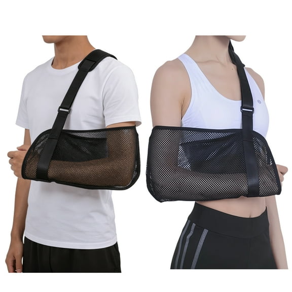 RYLZX Mesh Arm Shoulder Sling - Medical Shoulder Immobilizer for Shower - Adjustable Arm Brace for Torn Rotator Cuff Injury - Right Left Arm for Men Women - Shower Sling for Elbow, Wrist
