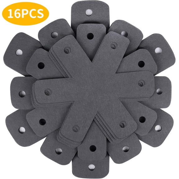 RYLZX Pan Pot Protectors, Set of 16 and 4 Different Sizes, Larger & Thicker Gray Pan Separator Pads, Pan Protectors for Stacking and Protecting Your Cookware