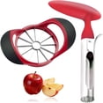 thumbnail image 1 of RYLZX Premium Apple  Corer and Slicer Tool, Sturdy Apple Core Remover with Upgraded Cutter & Reinforced Thicker Blade, Stainless Steel Kitchen Fruit Gadget-(Red), 1 of 10