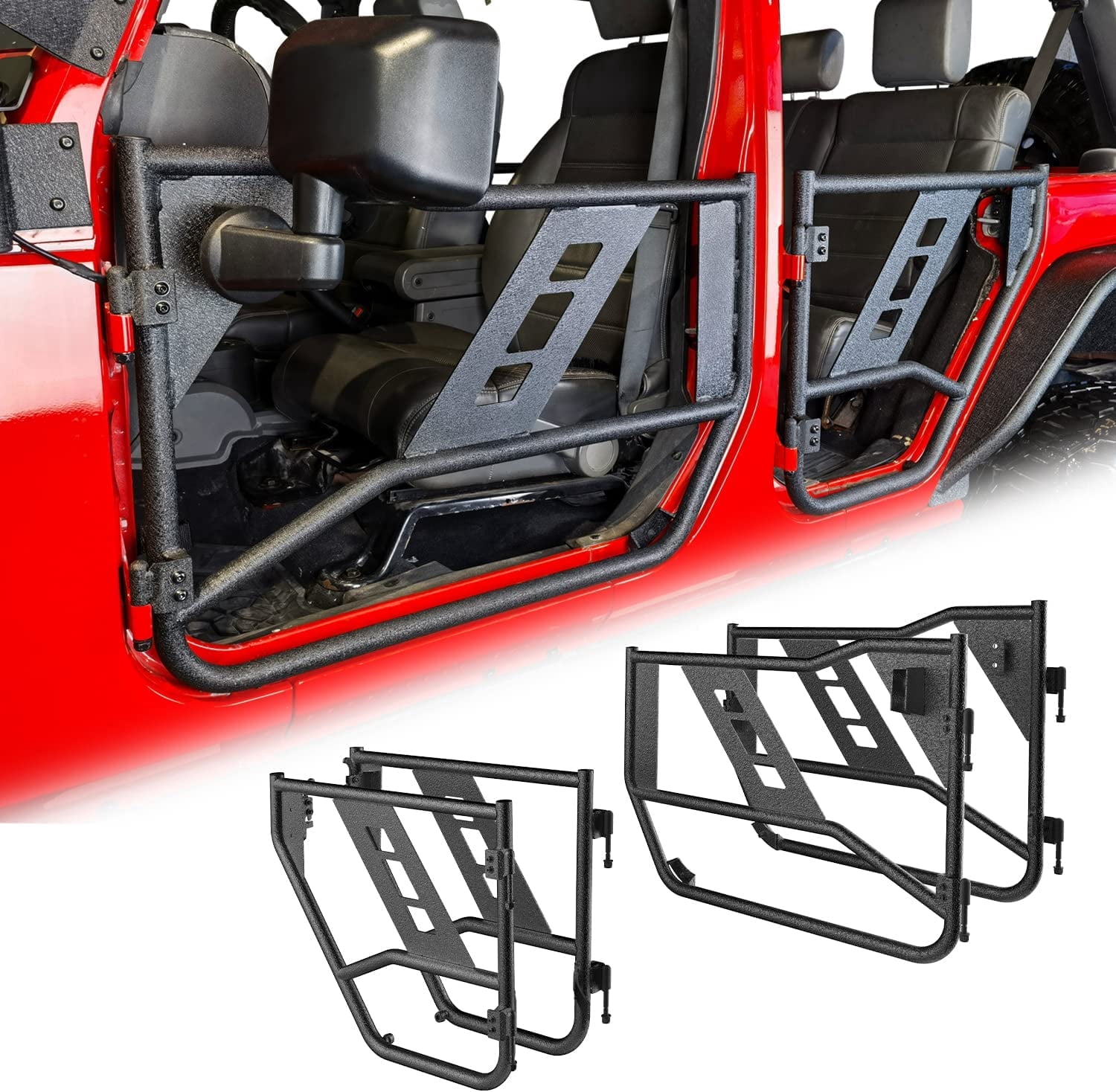 Rough Country 20" Hood LED Light Bar Brackets For 2007-2018 Jeep Wrangler JK - Part #70533, No Drill