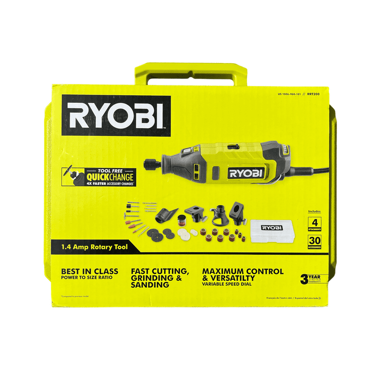 Ryobi RRT200 1.4 Corded rotary tool Kit