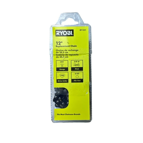 RYOBI 12 in. 0.043-Gauge Replacement Chainsaw Chain, 45 Links (Single-Pack)