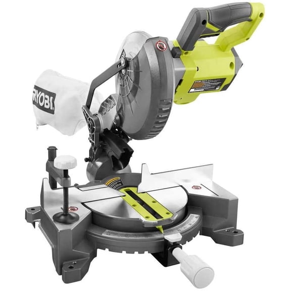RYOBI 18-Volt ONE+ Cordless 7-1/4 in. Compound Miter Saw (Tool Only) with Blade