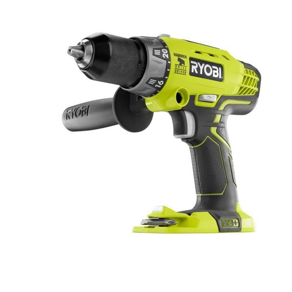 Ryobi P214 One+ 18 Volt Lithium Ion 1/2 Inch 600 Pound Torque Hammer Drill New!
