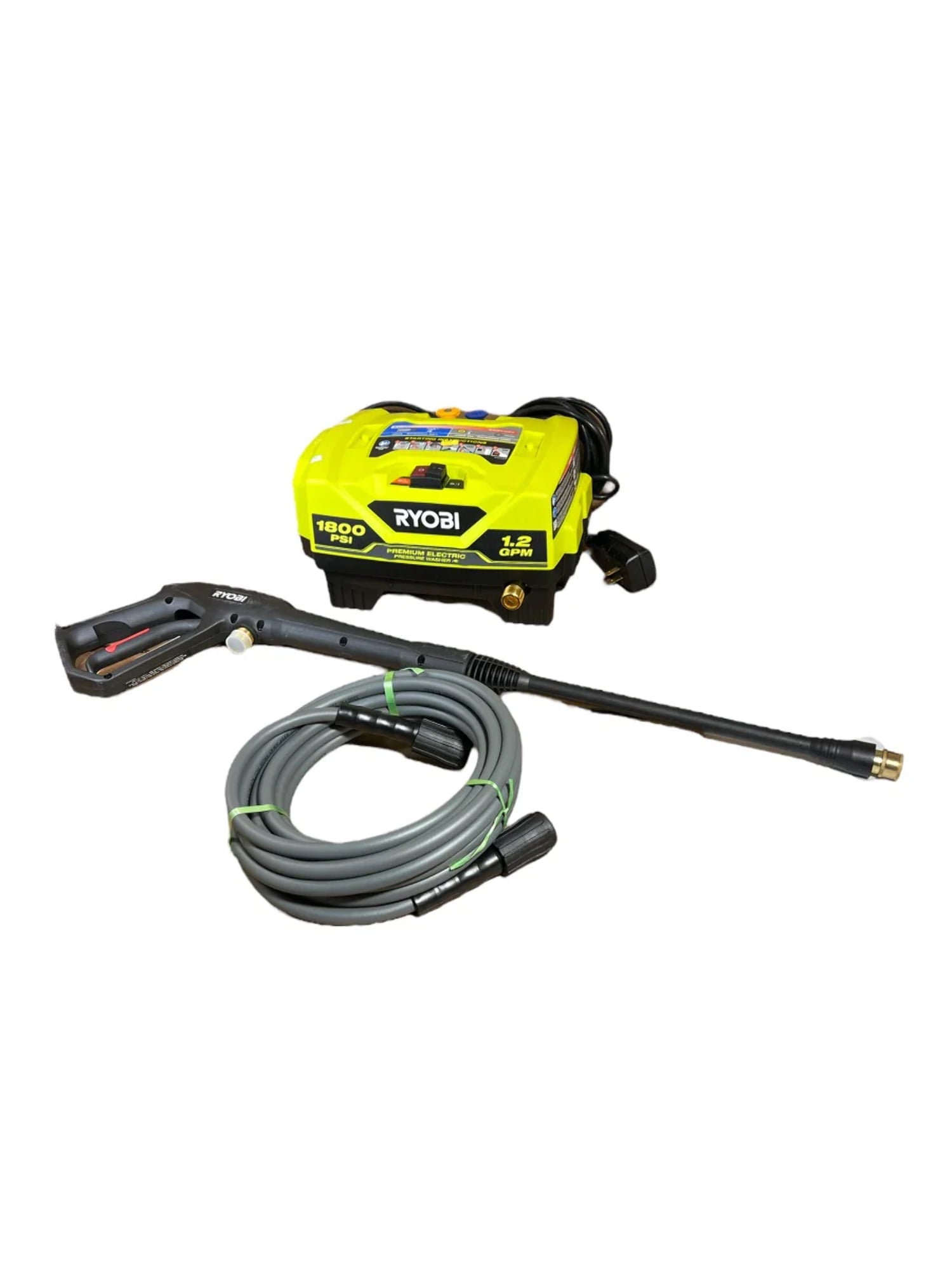 RYOBI Electric Pressure Washer, 1800 PSI, Cold Water, Compact