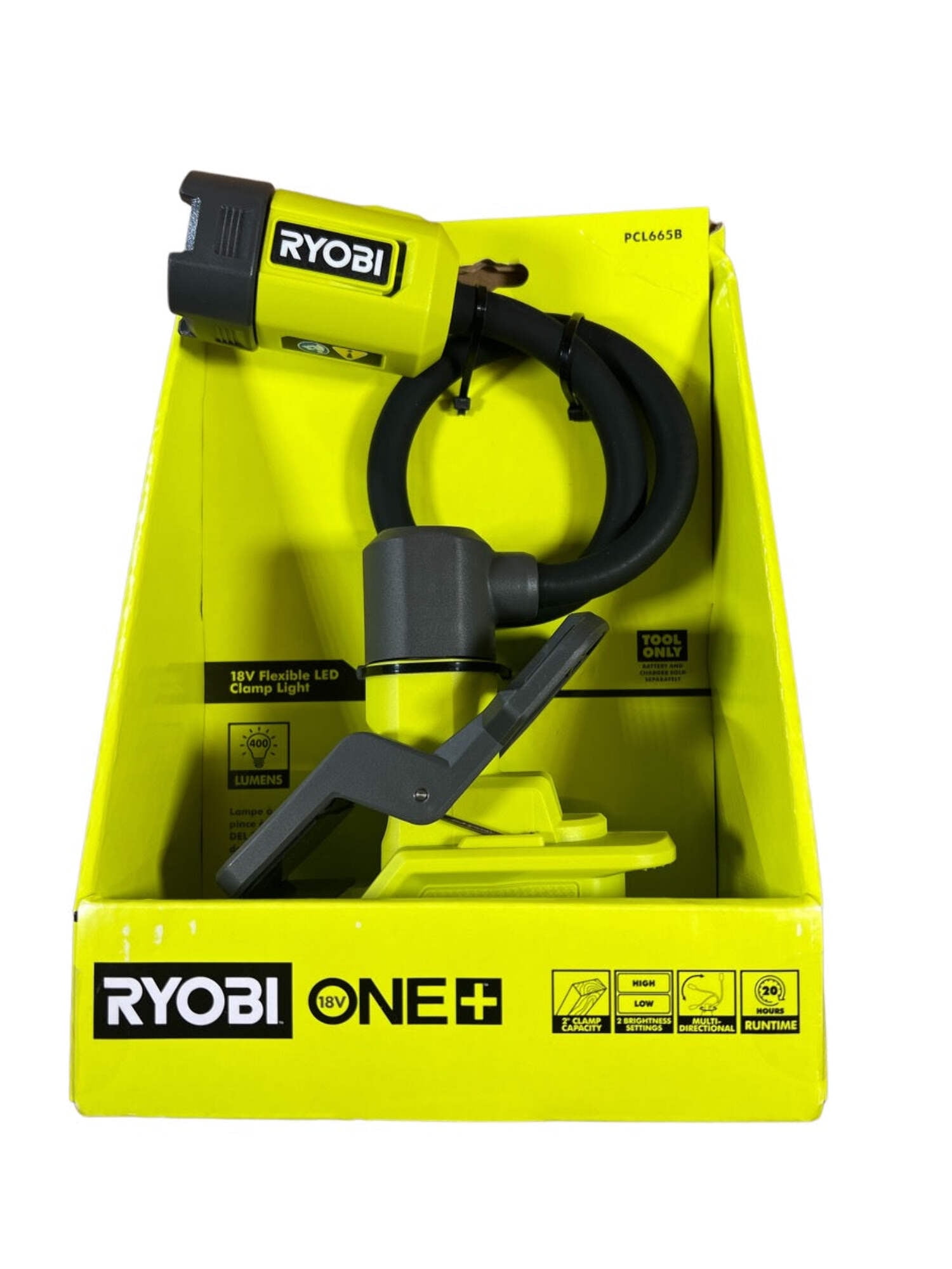 RYOBI 18V ONE+ Cordless Flexible LED Clamp Light PCL665