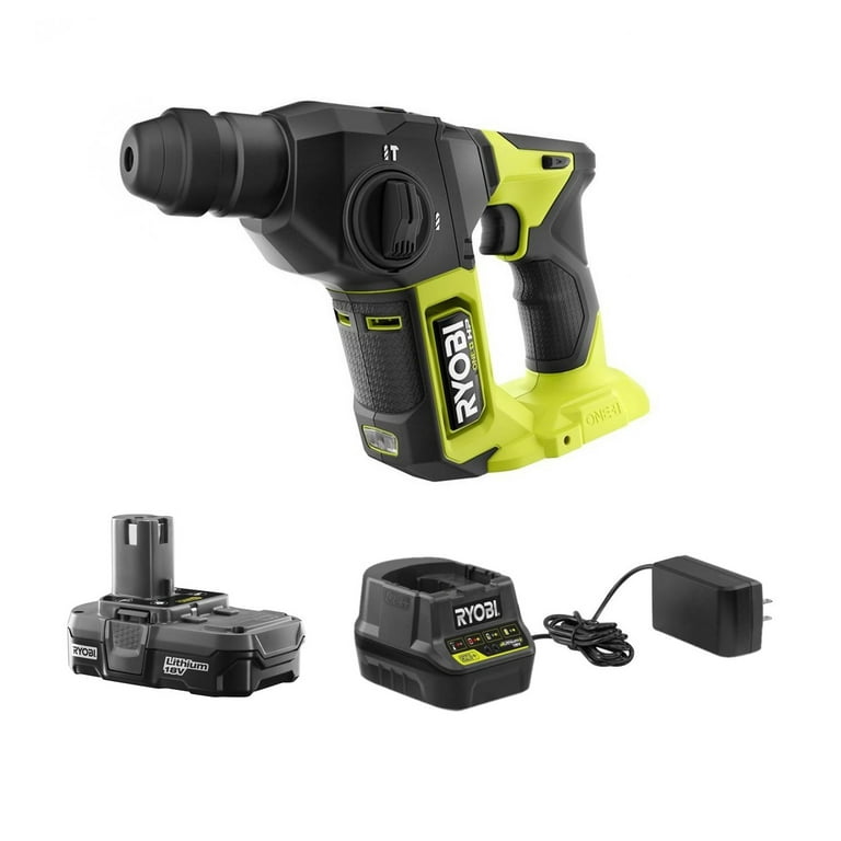 RYOBI 18V ONE HP Compact Brushless 5 8 SDS Plus Rotary Hammer Drill with Battery and Charger Bulk Packaged Walmart