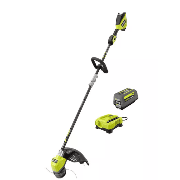 40V HP Brushless Whisper Series 17 in. Cordless Battery Carbon Fiber Shaft String Trimmer w/ 6.0 Ah Battery & Charger