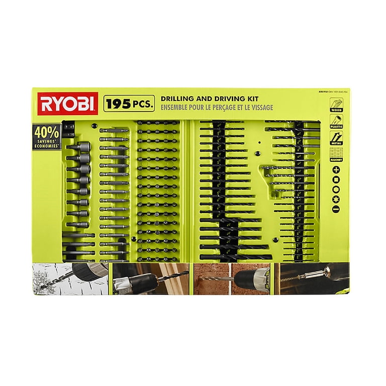 RYOBI 195-Piece Drill and Driver Bit Set Power Tool Kit - Walmart.com