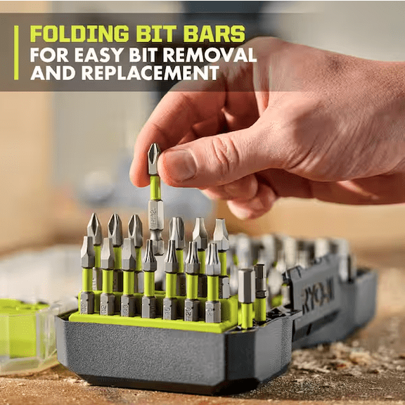 RYOBI Impact Driving Set, Impact Rated, 30 PC.