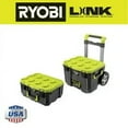 thumbnail image 1 of RYOBI LINK Modular Telescoping Handle Rolling Medium Tool Storage Box, 1 of 9