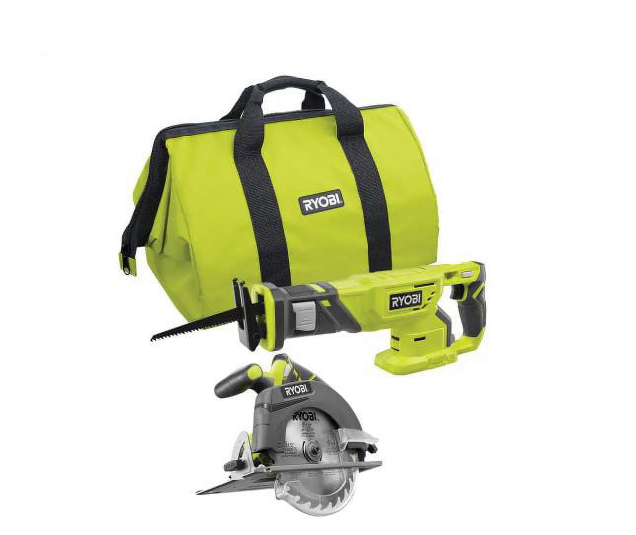 RYOBI ONE+ 18V Cordless Reciprocating Saw and 61/2 in. Circular Saw Combo Kit (Tools Only