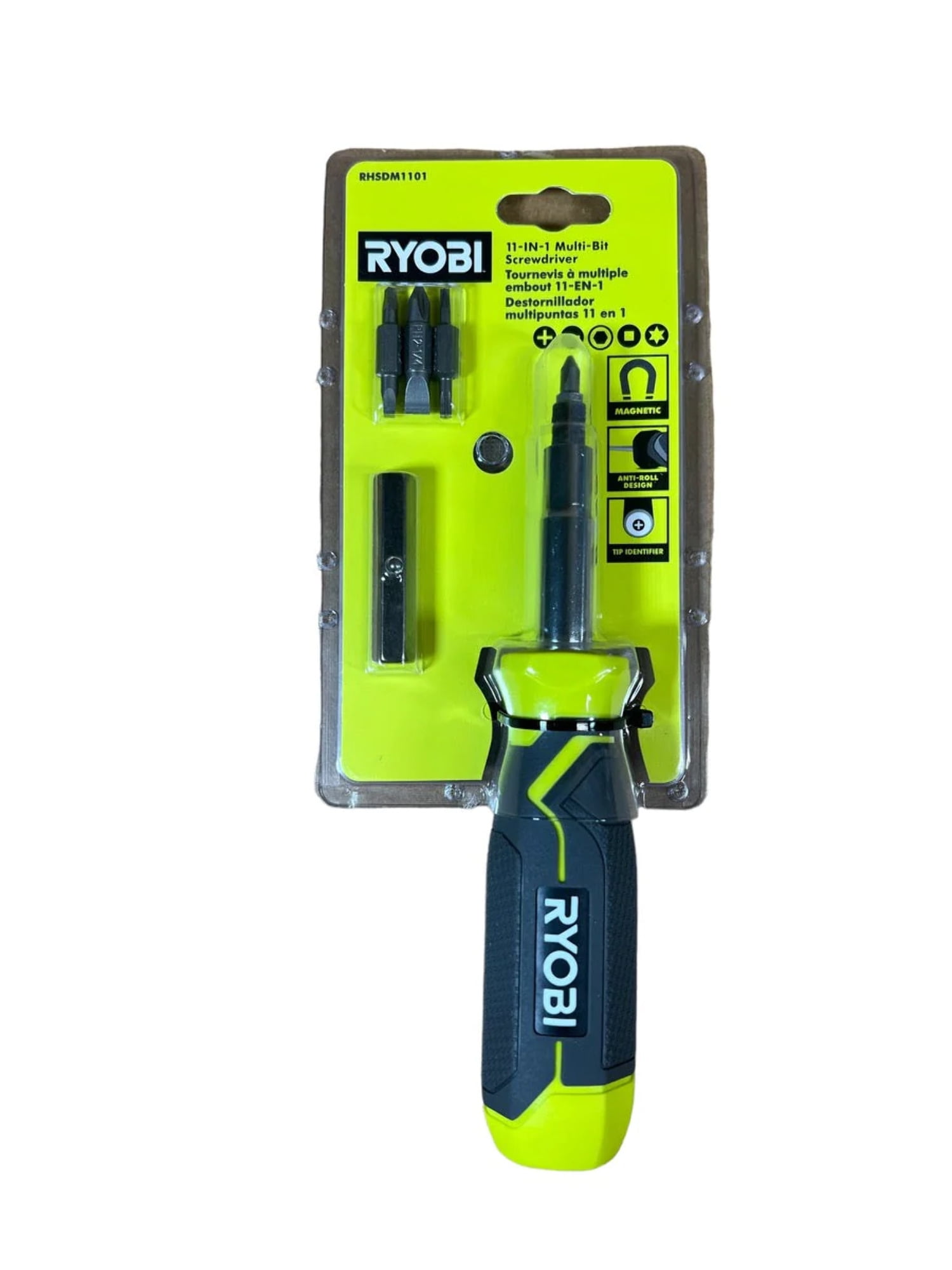 RYOBI RHSDM1101 11 in 1 Multi bit Screwdriver with Cushion Grip Handle Walmart